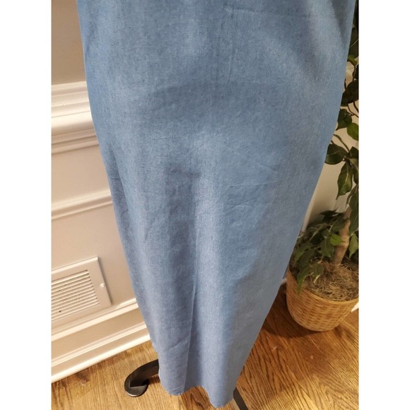 SHEIN Women's Blue Polyester Round Neck Strappy Knee Length Dress Size Medium - Picture 4 of 8
